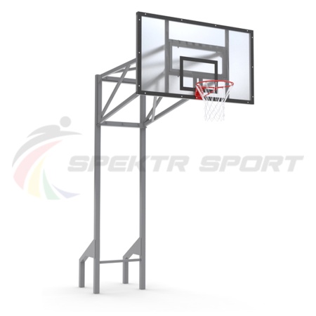 Купить Стойка баскетбольная уличная усиленная со щитом из оргстекла, кольцом и сеткой SP D 413 в Духовщине 
