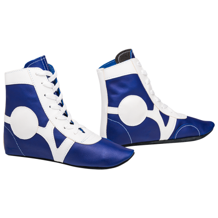Купить Обувь для самбо SM-0102, кожа, синий Rusco в Духовщине 